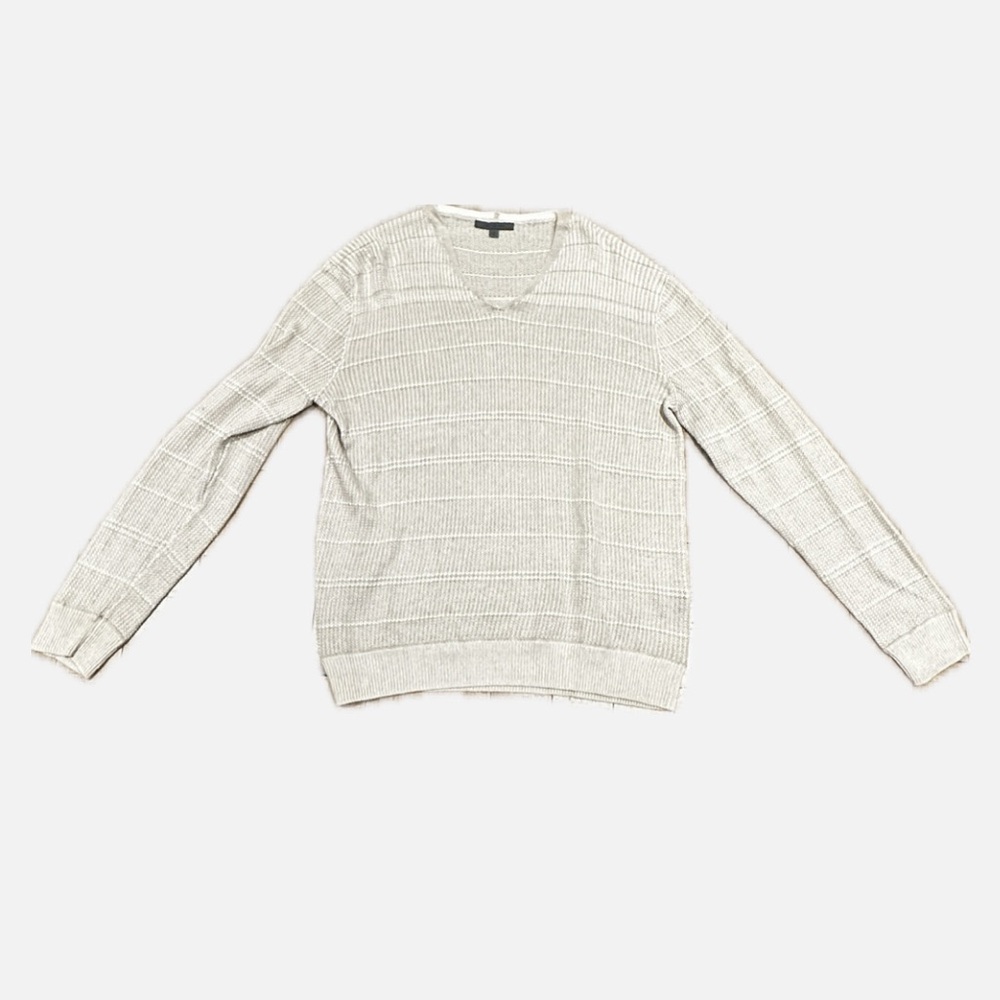 NWOT John Varatos XXL V-Neck knitted sweater beige and cream